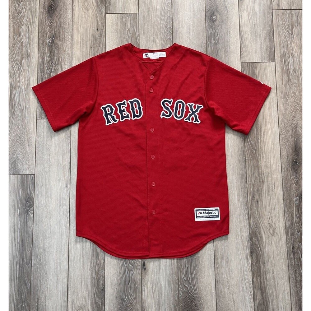 Boston Red Sox MLB Andrew Benintendi Majestic Mens Sz Medium Base Player Jersey